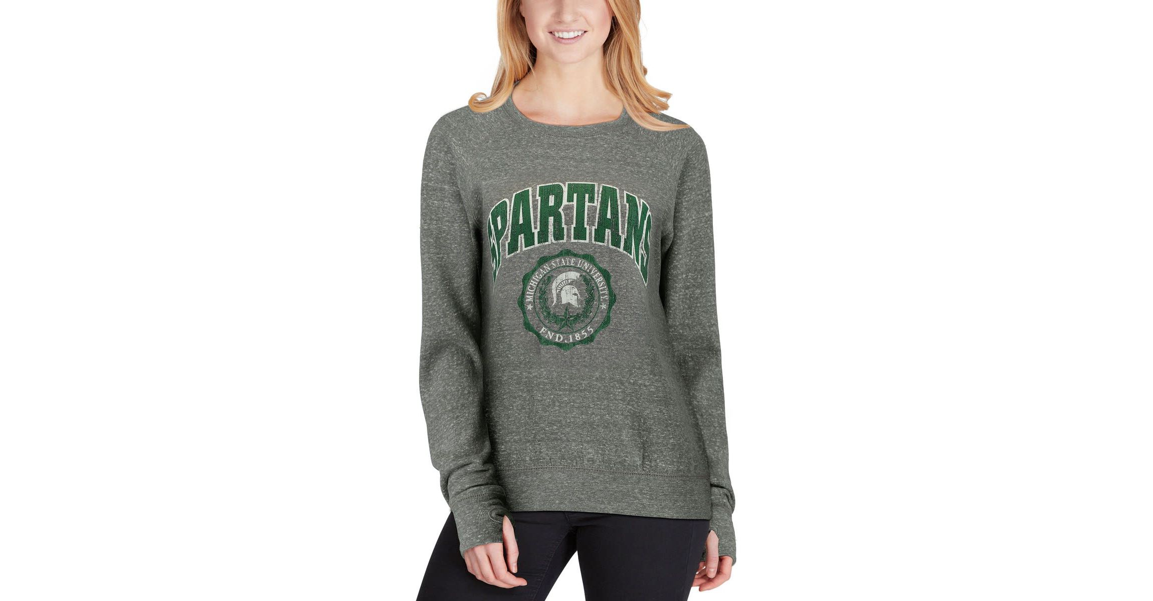 NCAA ed Michigan State Spartans Edith Vintage Knobi Pullover Sweatshirt