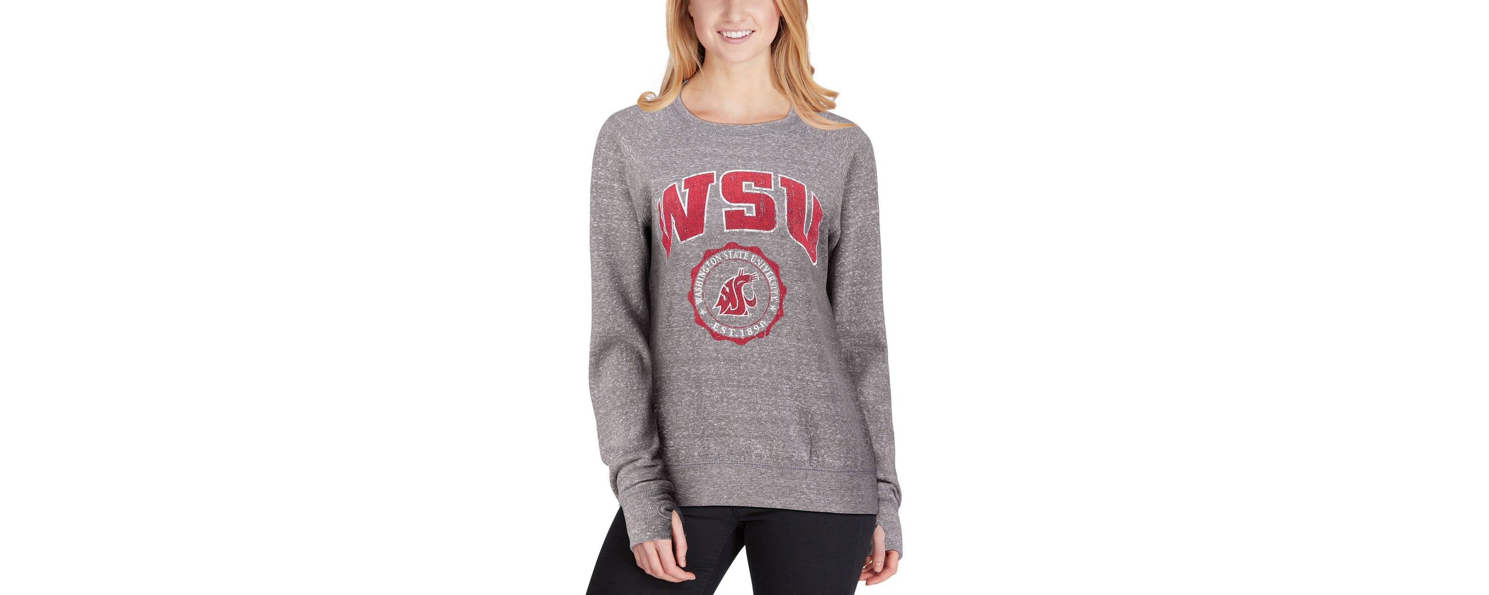 NCAA ed Washington State Cougars Edith Vintage Knobi Pullover Sweatshirt