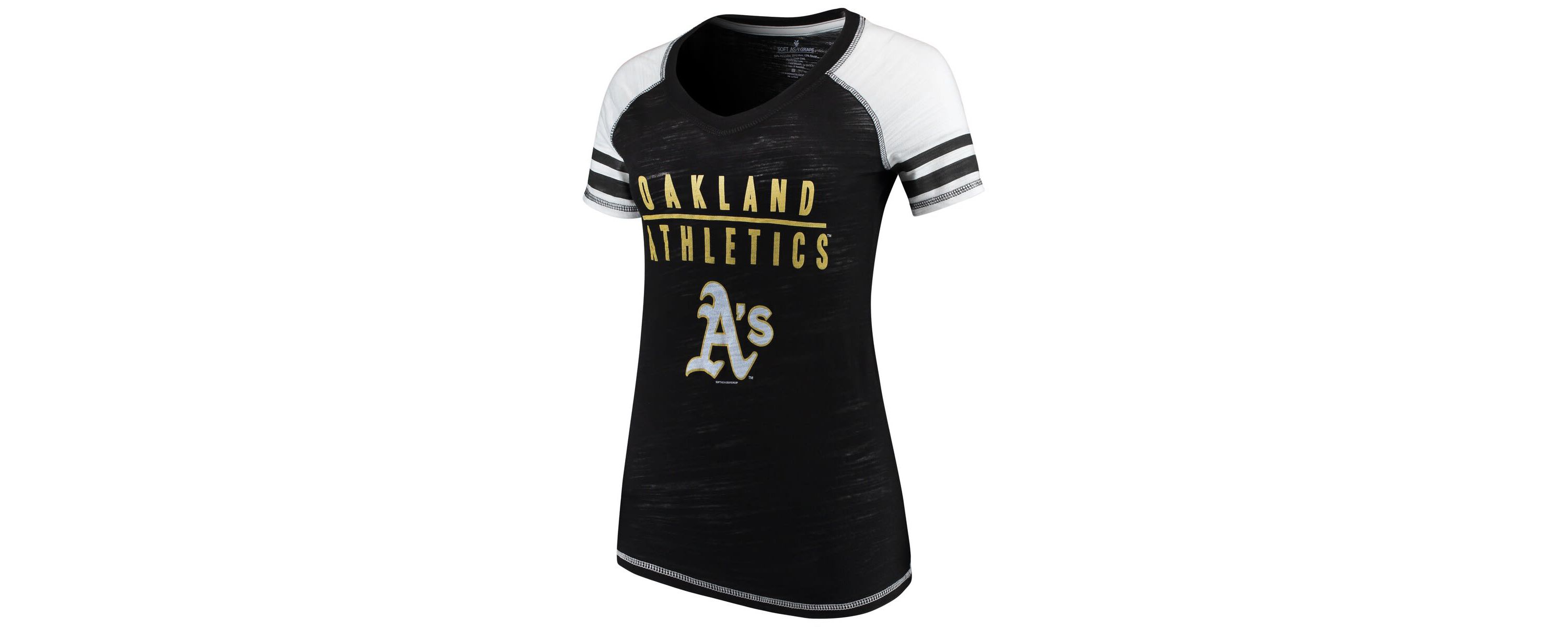 MLB Oakland Athletics Color Block V-Neck T-Shirt