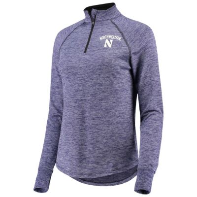 NCAA Northwestern Wildcats Bikram Lightweight Fitted Quarter-Zip Long Sleeve Top