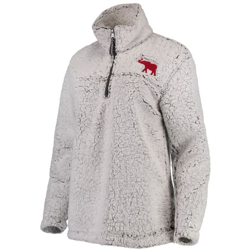 Alabama Crimson Tide NCAA Alabama Tide Sherpa Super-Soft Quarter-Zip Pullover Jacket