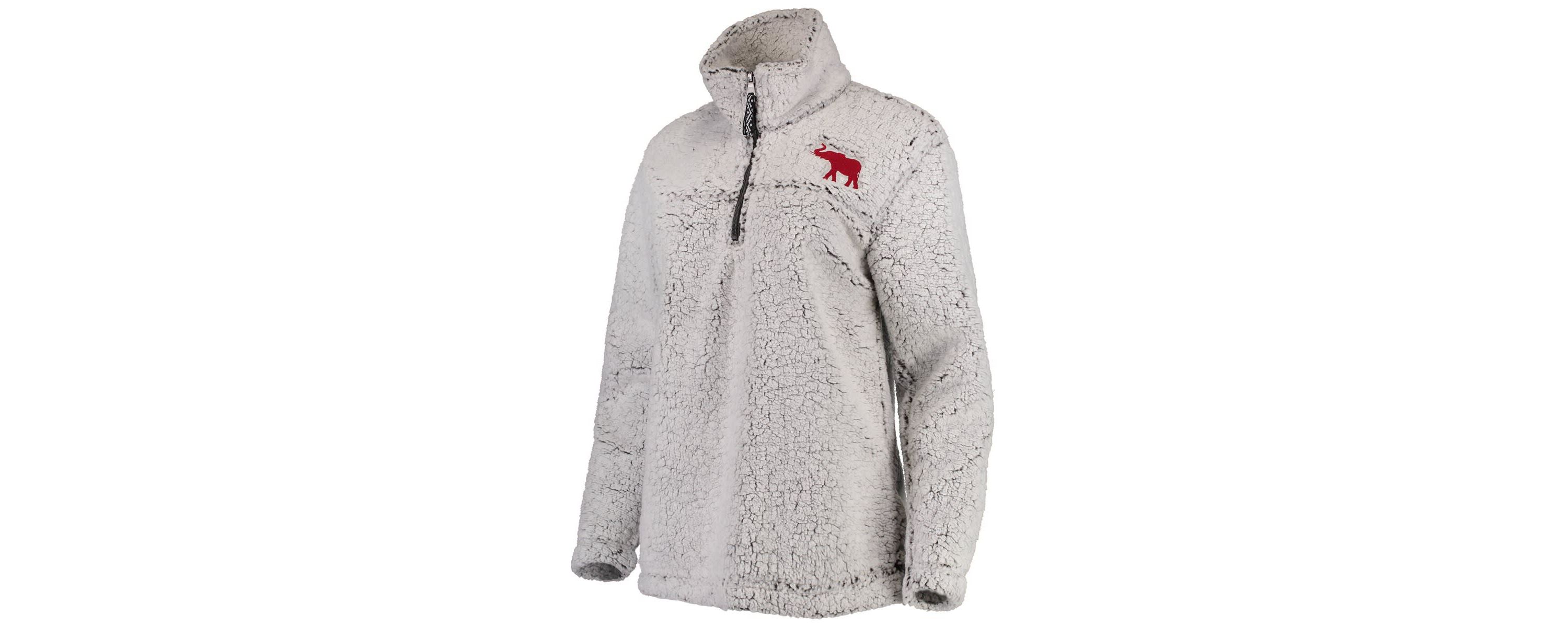 Alabama Crimson Tide NCAA Alabama Tide Sherpa Super-Soft Quarter-Zip Pullover Jacket