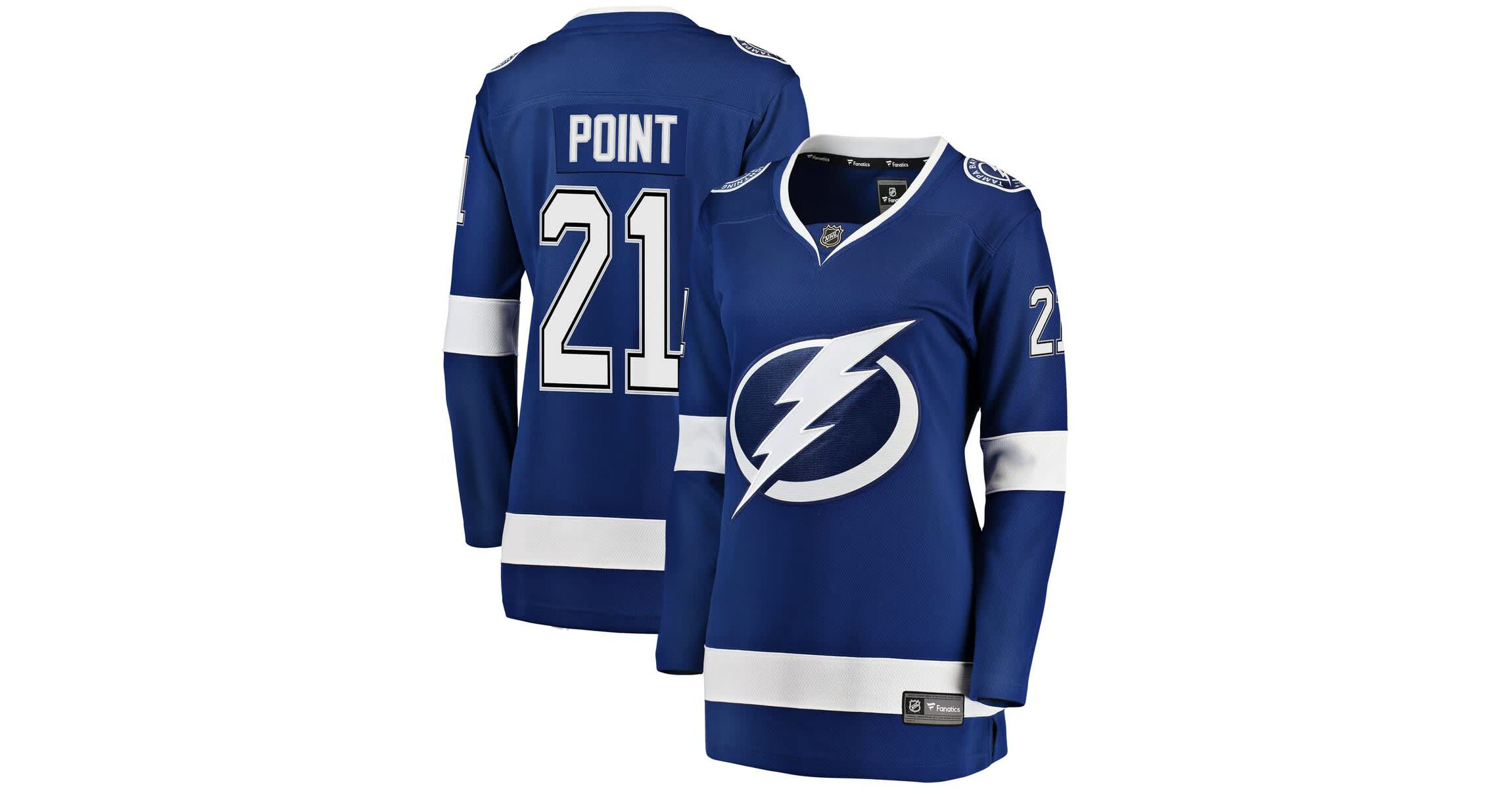 NHL Fanatics Tampa Bay Lightning Brayden Point Breakaway Player Jersey