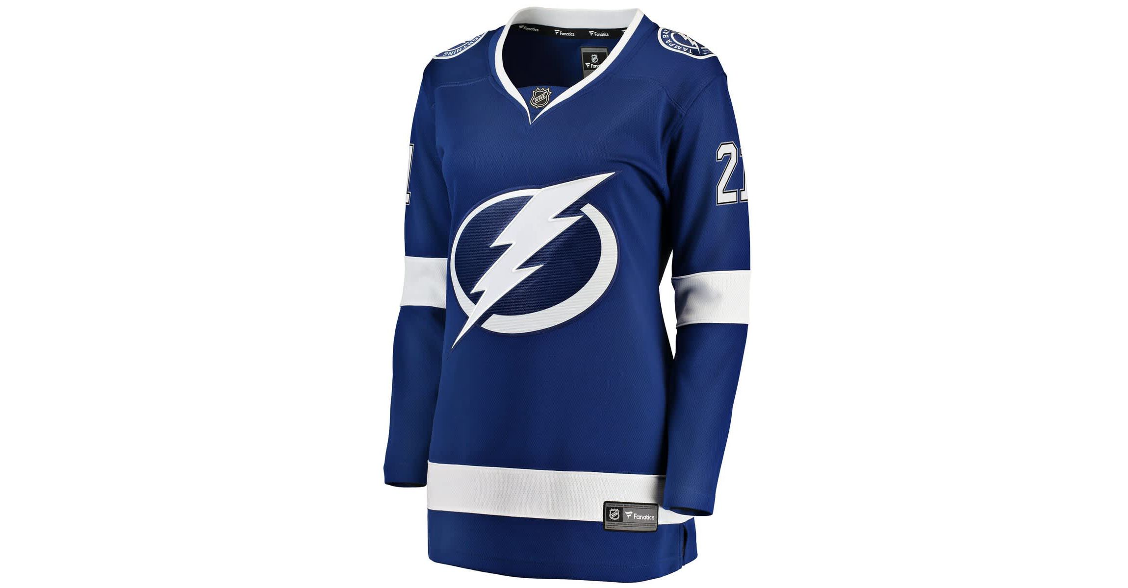NHL Fanatics Tampa Bay Lightning Brayden Point Breakaway Player Jersey