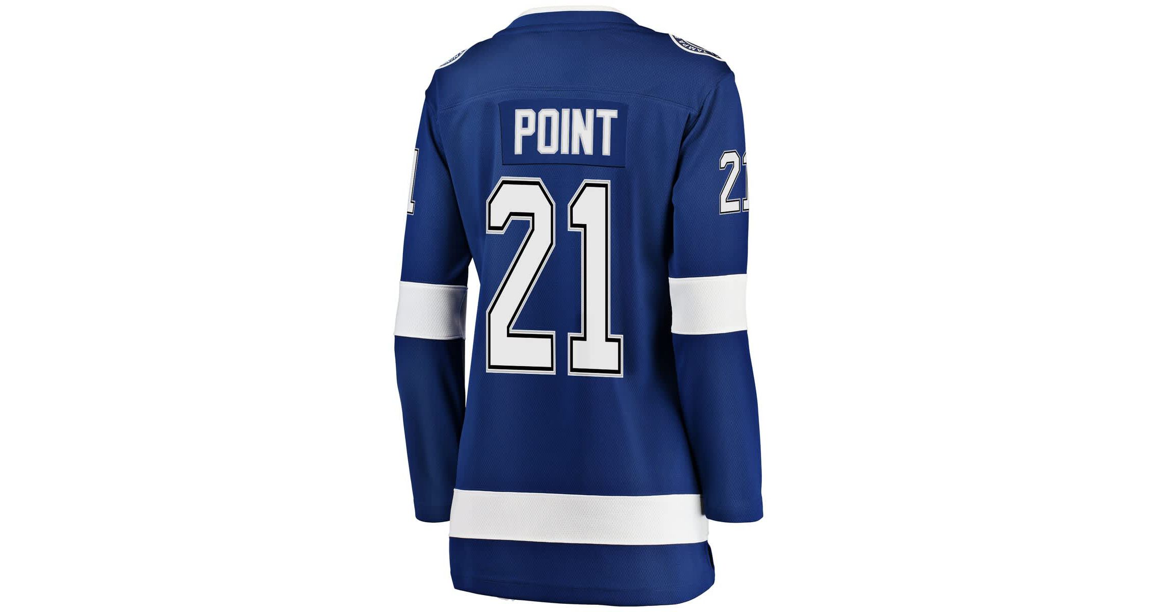 NHL Fanatics Tampa Bay Lightning Brayden Point Breakaway Player Jersey