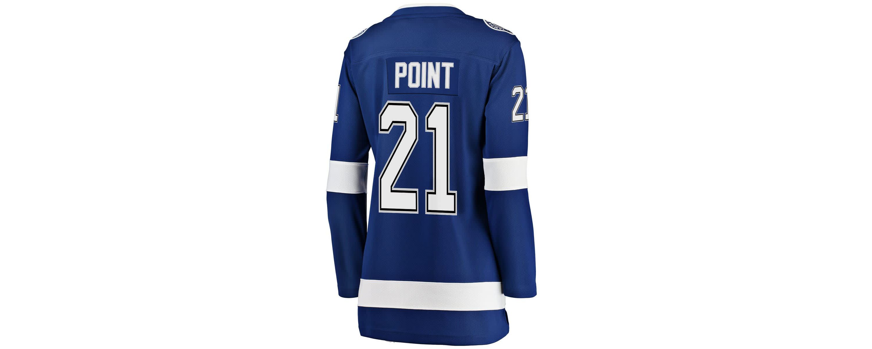 NHL Fanatics Tampa Bay Lightning Brayden Point Breakaway Player Jersey