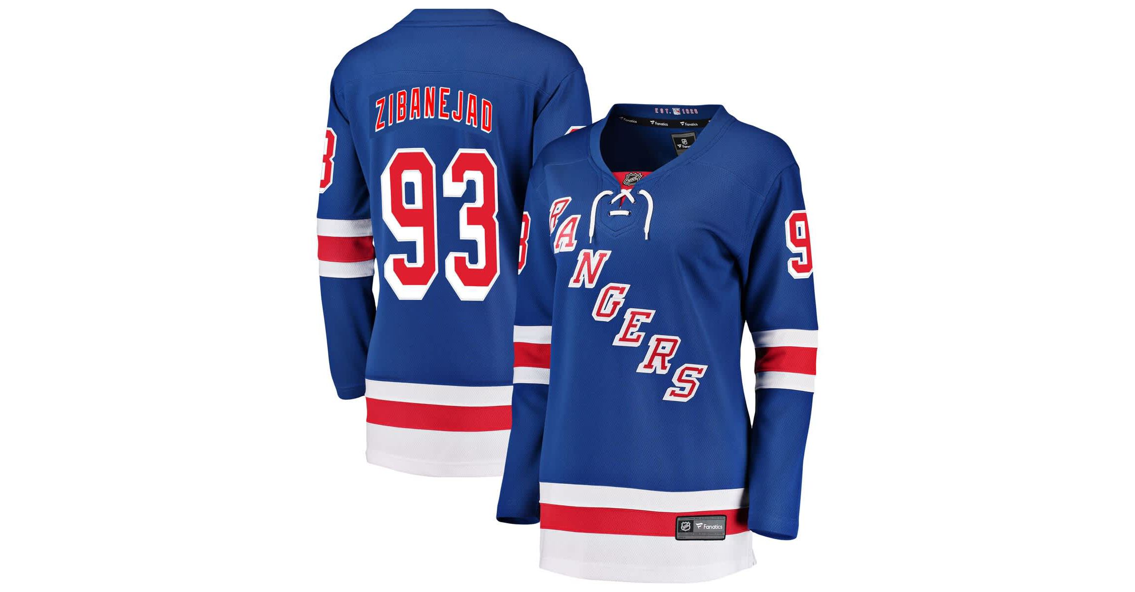 NHL Fanatics Mika Zibanejad New York Rangers Breakaway Player Jersey