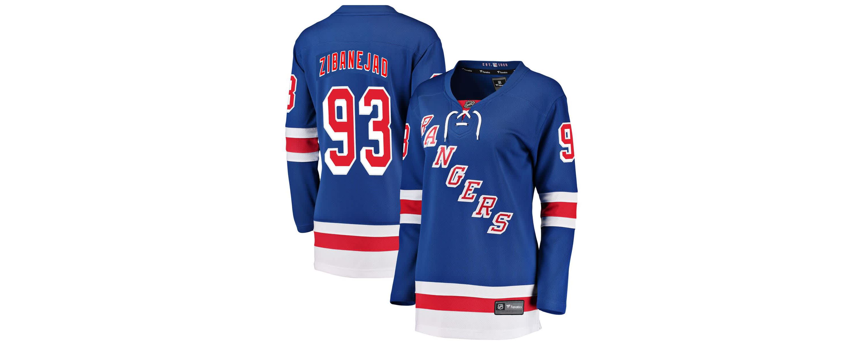 NHL Fanatics Mika Zibanejad New York Rangers Breakaway Player Jersey