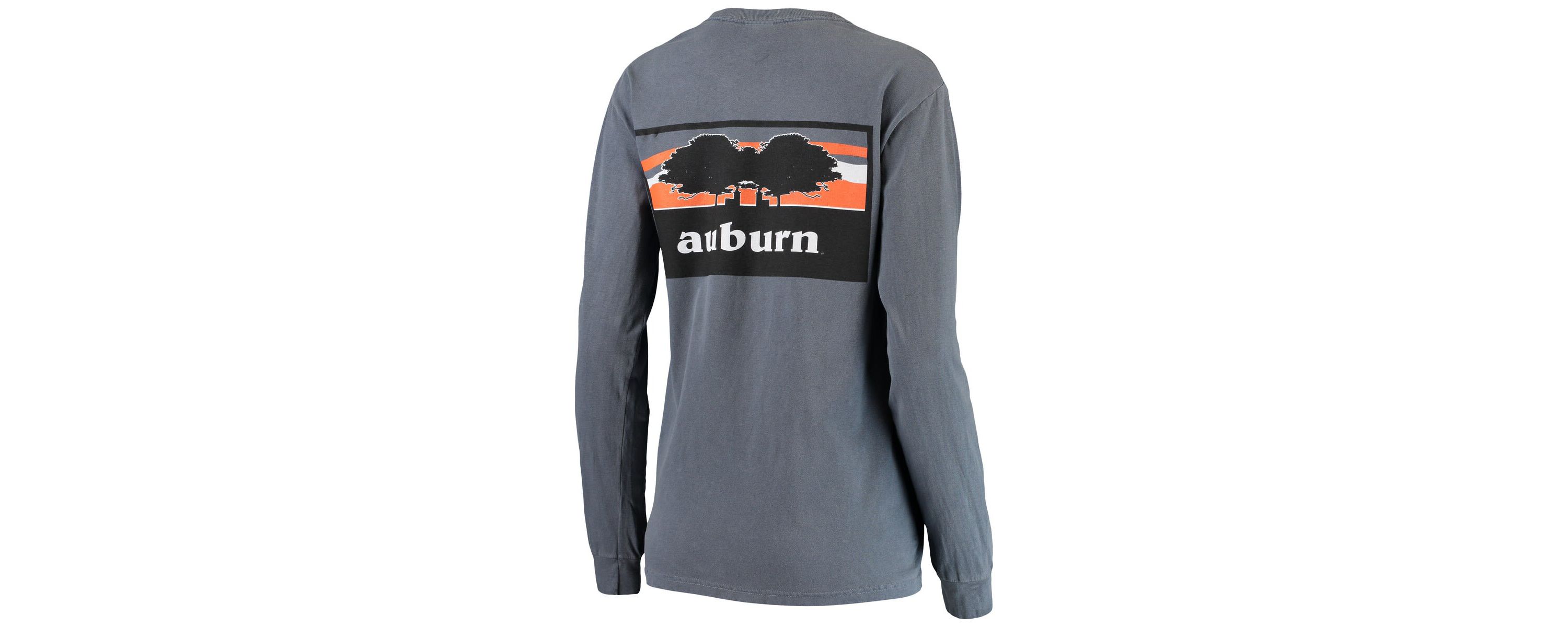 NCAA Auburn Tigers Campus Skyline Long Sleeve Oversized T-Shirt