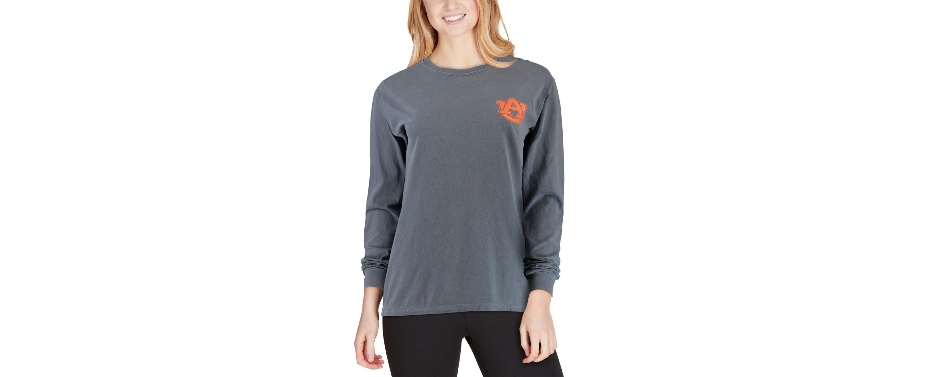NCAA Auburn Tigers Campus Skyline Long Sleeve Oversized T-Shirt