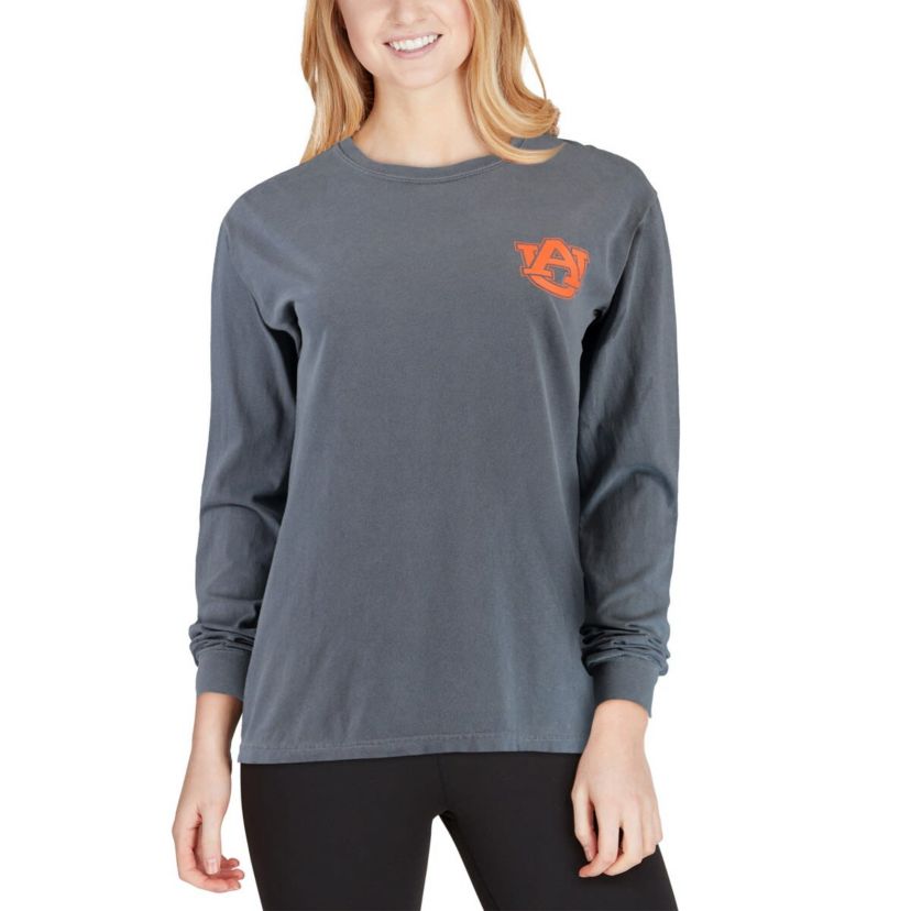 NCAA Auburn Tigers Campus Skyline Long Sleeve Oversized T-Shirt