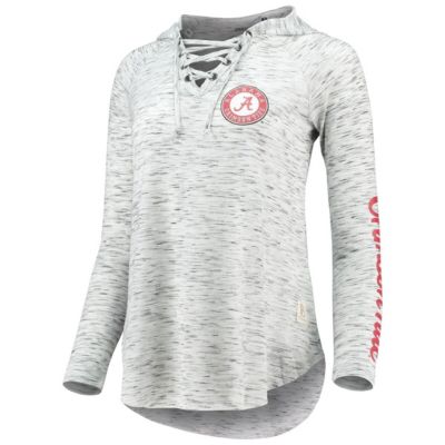 Alabama Crimson Tide NCAA Space Dye Lace-Up V-Neck Long Sleeve T-Shirt
