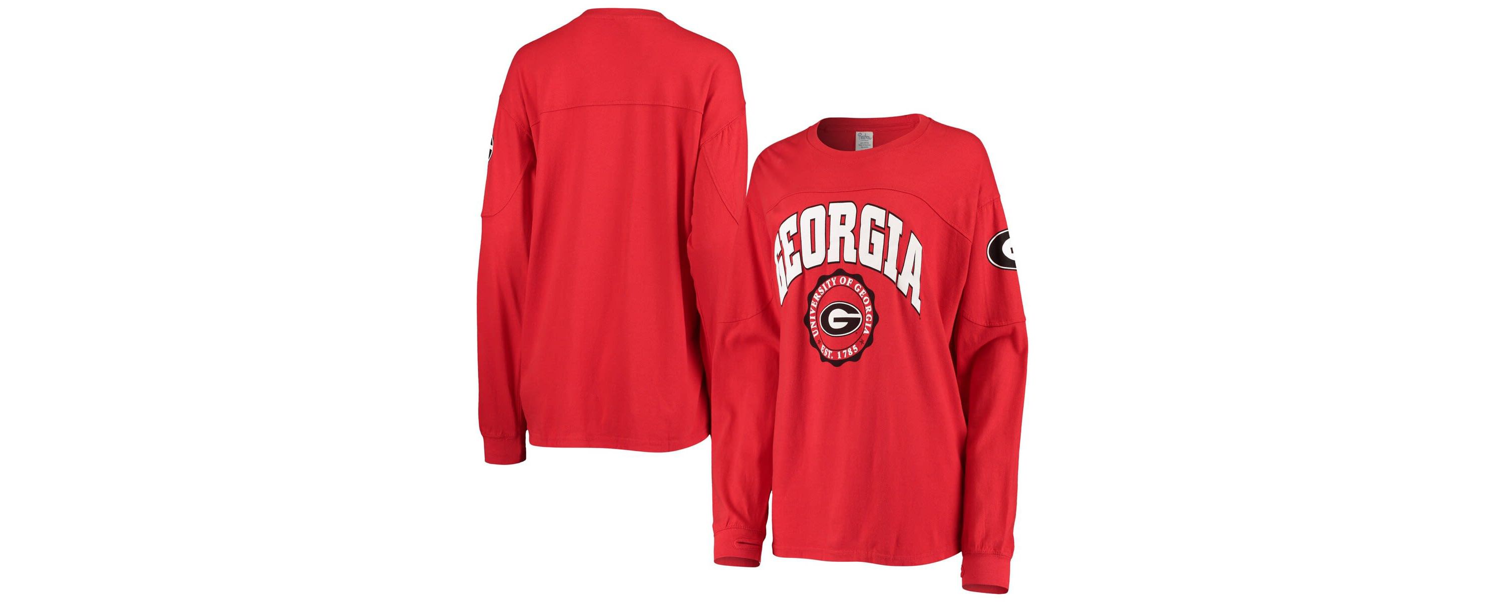 NCAA Georgia Bulldogs Edith Long Sleeve Oversized Top