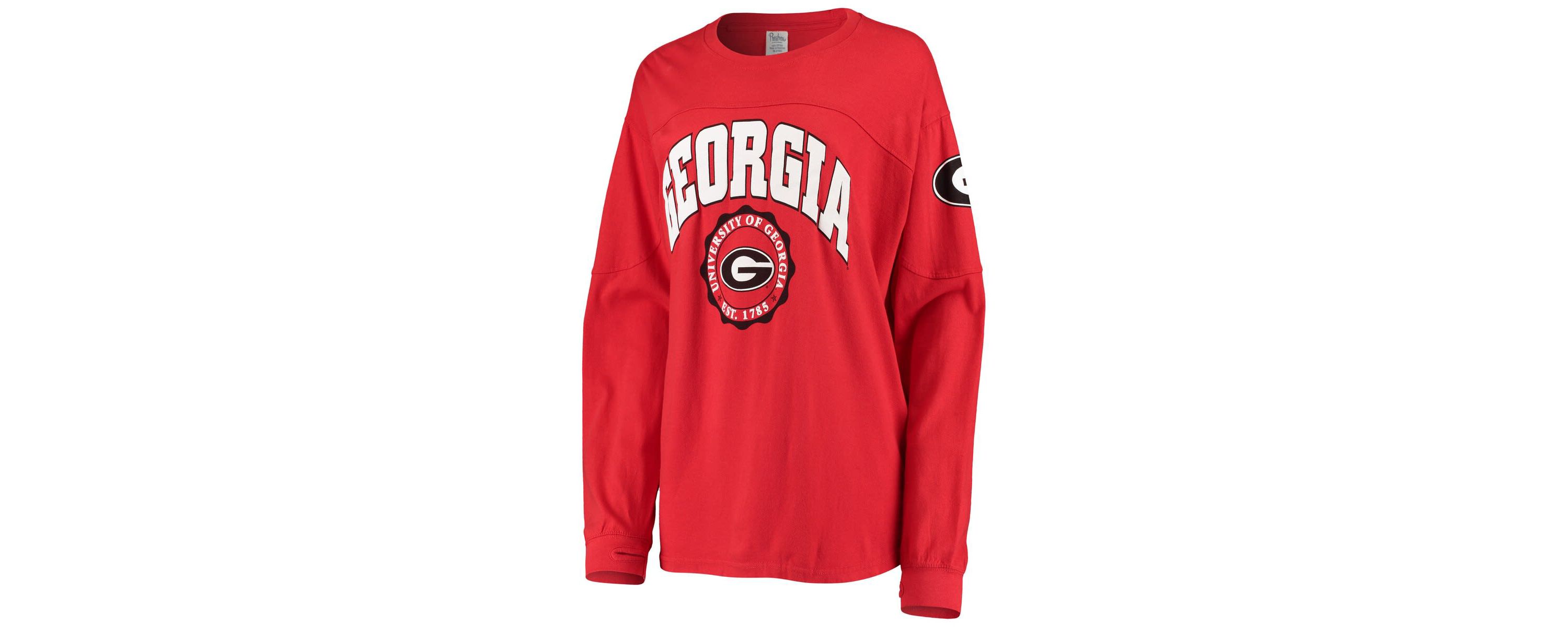 NCAA Georgia Bulldogs Edith Long Sleeve Oversized Top