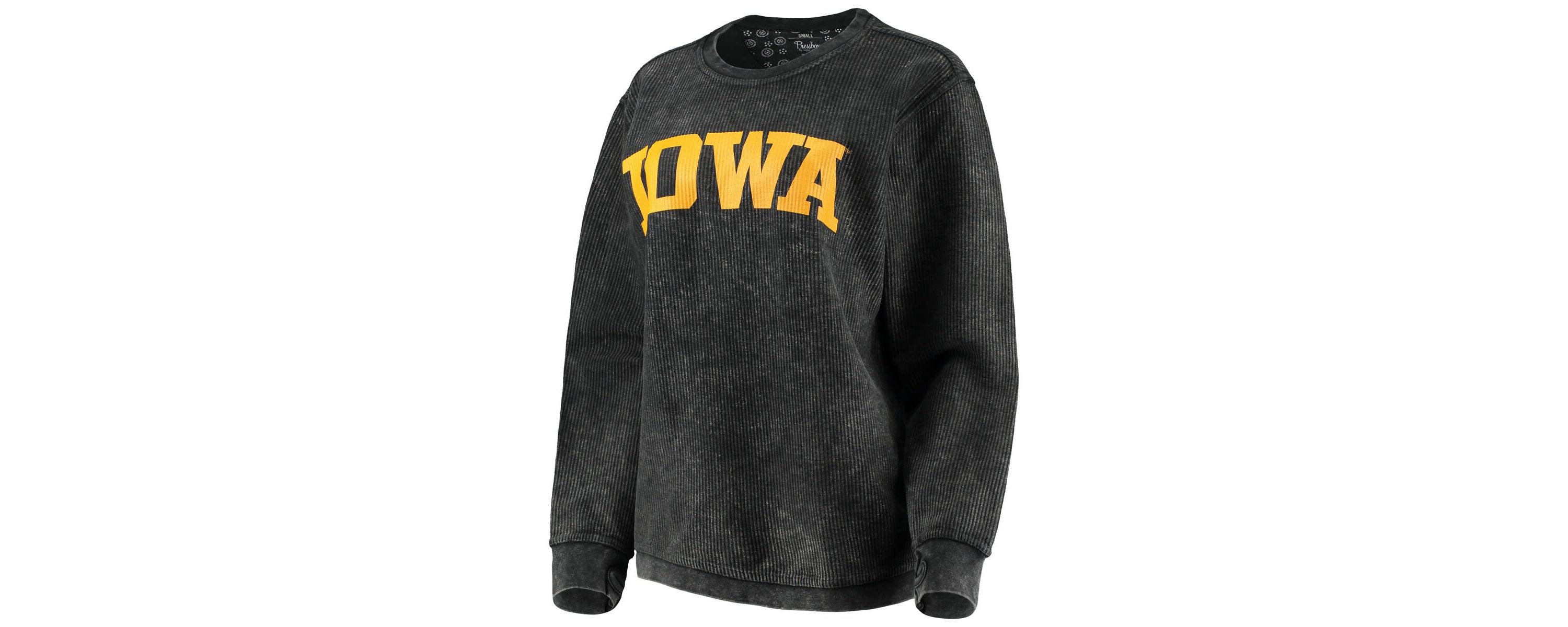 NCAA Iowa Hawkeyes Comfy Cord Vintage Wash Basic Arch Pullover Sweatshirt