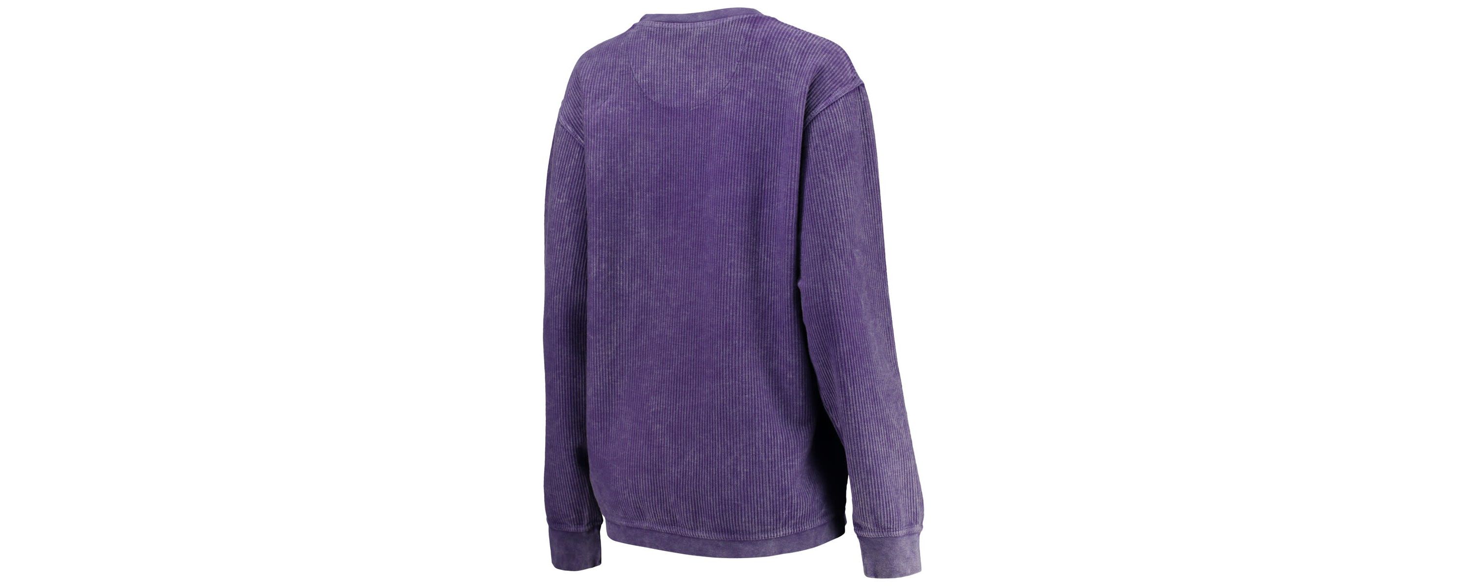 NCAA LSU Tigers Comfy Cord Vintage Wash Basic Arch Pullover Sweatshirt