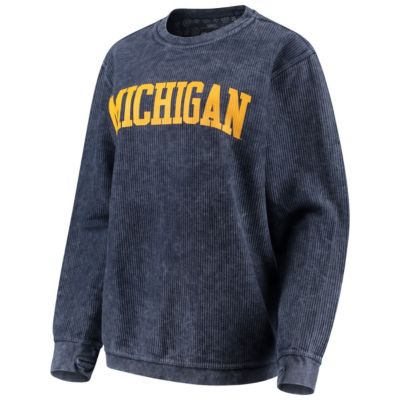 NCAA Michigan Wolverines Comfy Cord Vintage Wash Basic Arch Pullover Sweatshirt