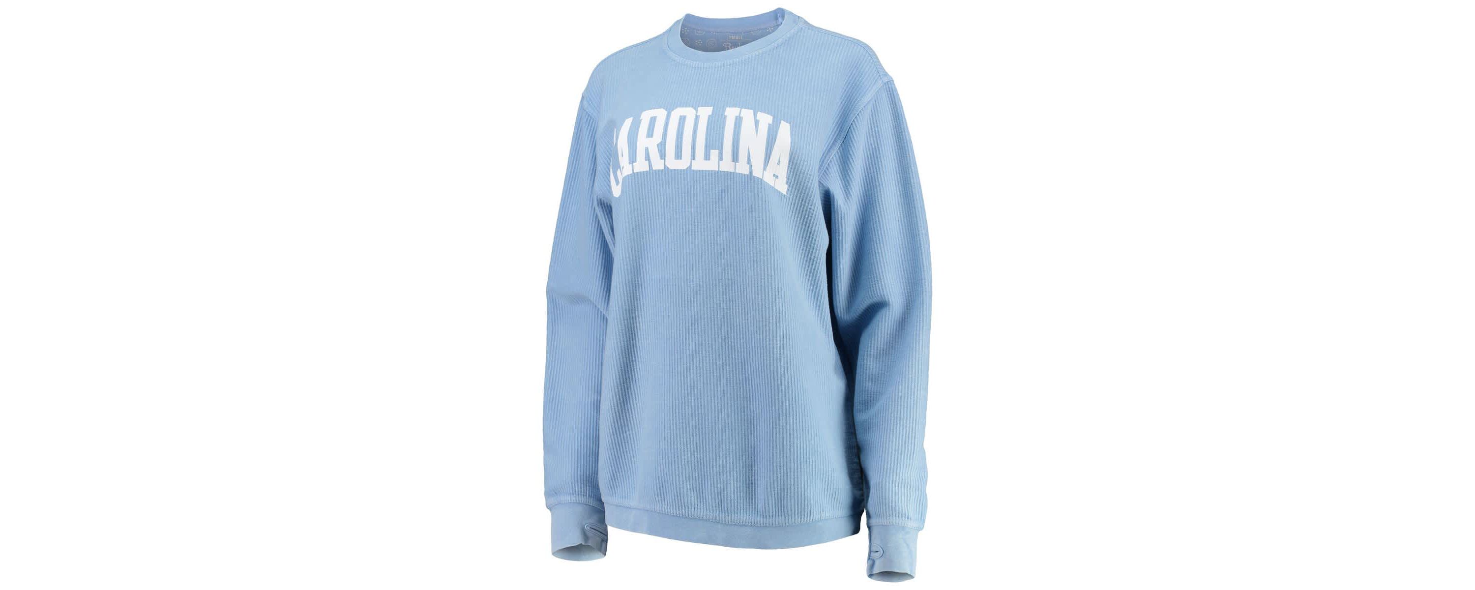 NCAA Carolina North Carolina Tar Heels Comfy Cord Vintage Wash Basic Arch Pullover Sweatshirt