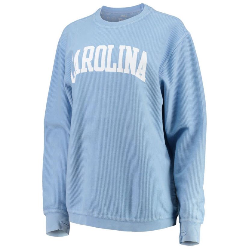 NCAA Carolina North Carolina Tar Heels Comfy Cord Vintage Wash Basic Arch Pullover Sweatshirt
