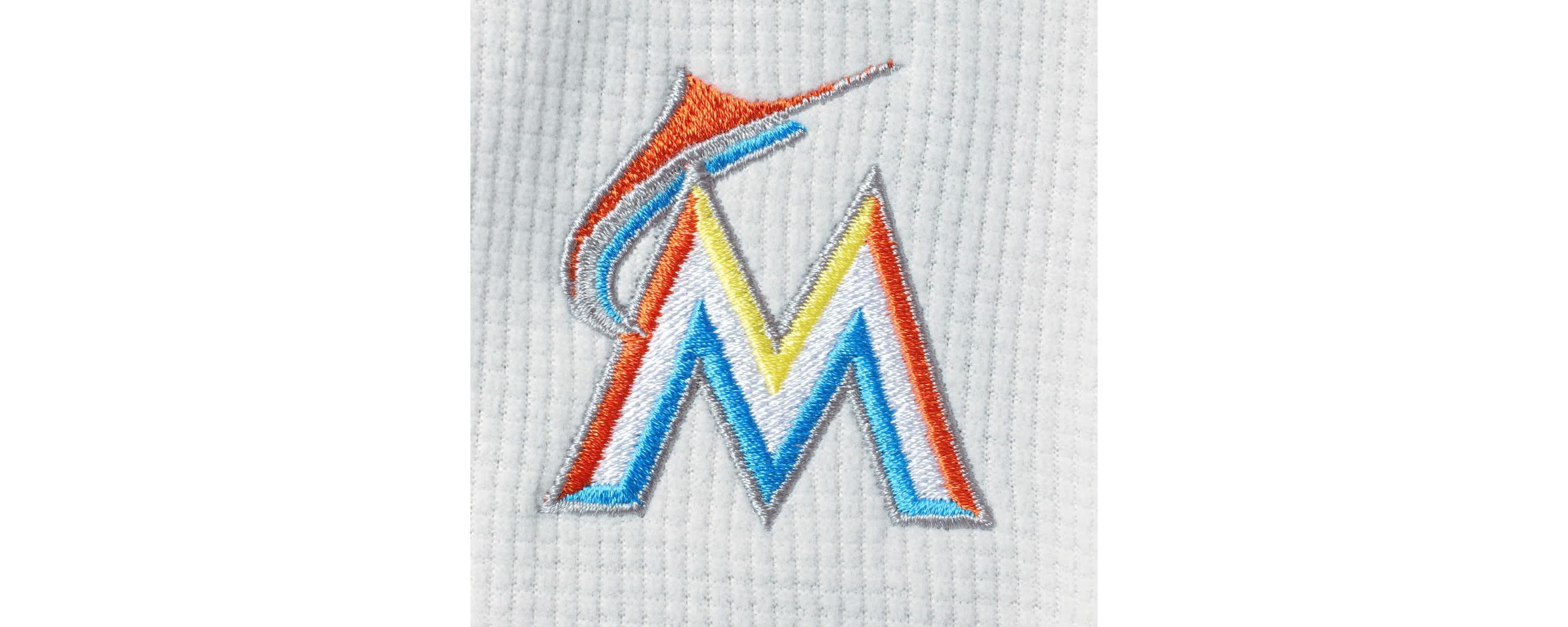 MLB Vineyard Vines Miami Marlins Performance Grid Half-Zip Pullover Top