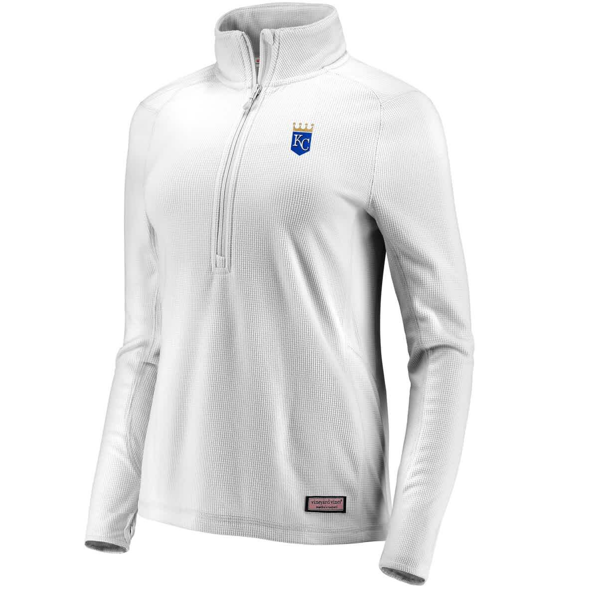 MLB Vineyard Vines Kansas City Royals Performance Grid Half-Zip Pullover Top
