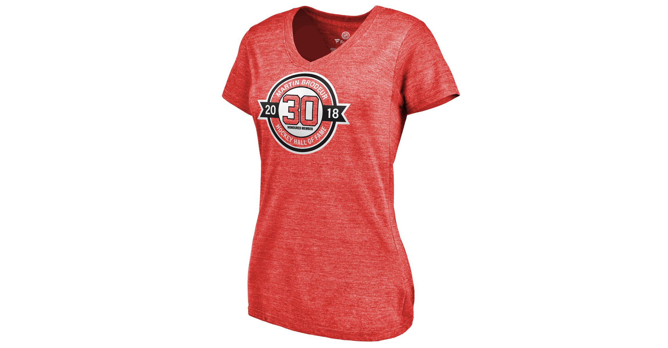 NHL Fanatics Martin Brodeur New Jersey Devils Hall of Fame V-Neck Tri-Blend T-Shirt