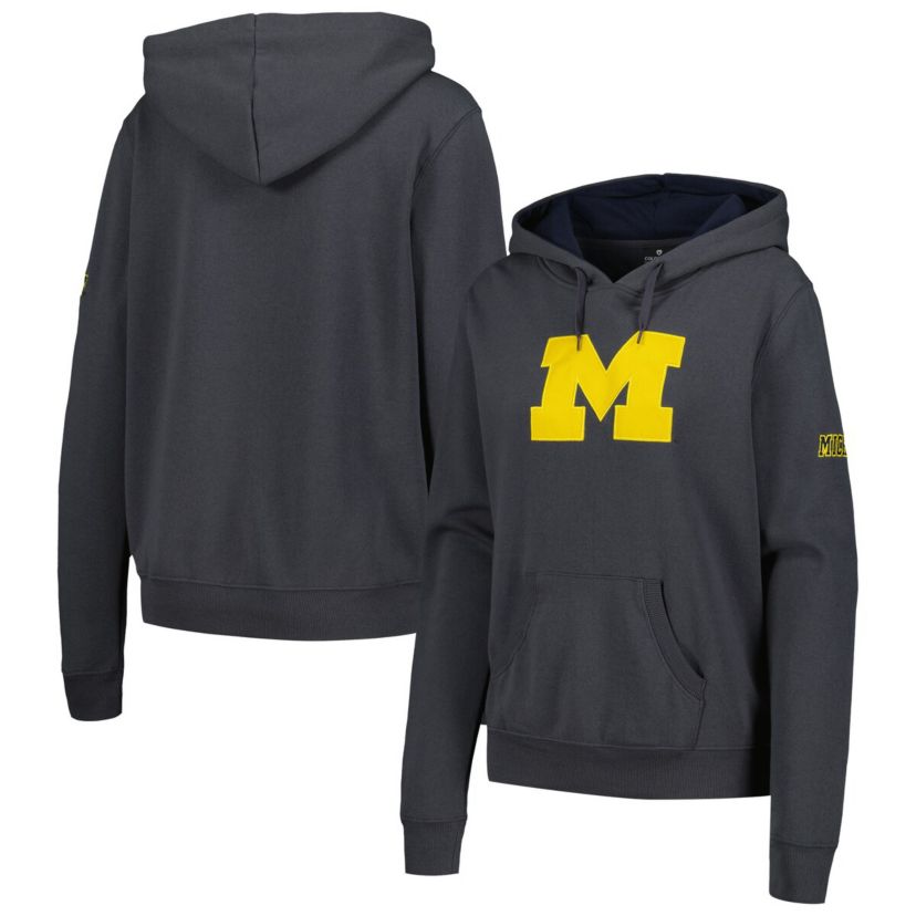 NCAA Michigan Wolverines Team Big Logo Pullover Hoodie
