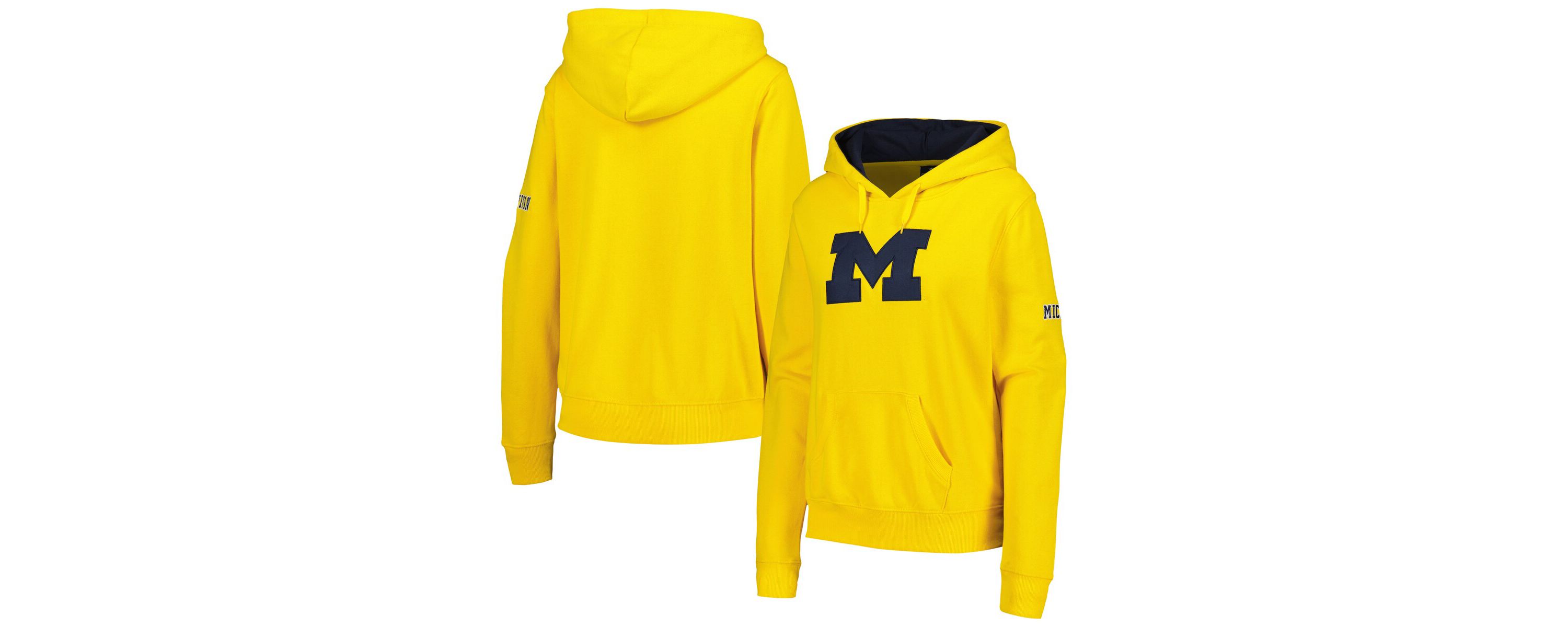 NCAA Michigan Wolverines Team Big Logo Pullover Hoodie