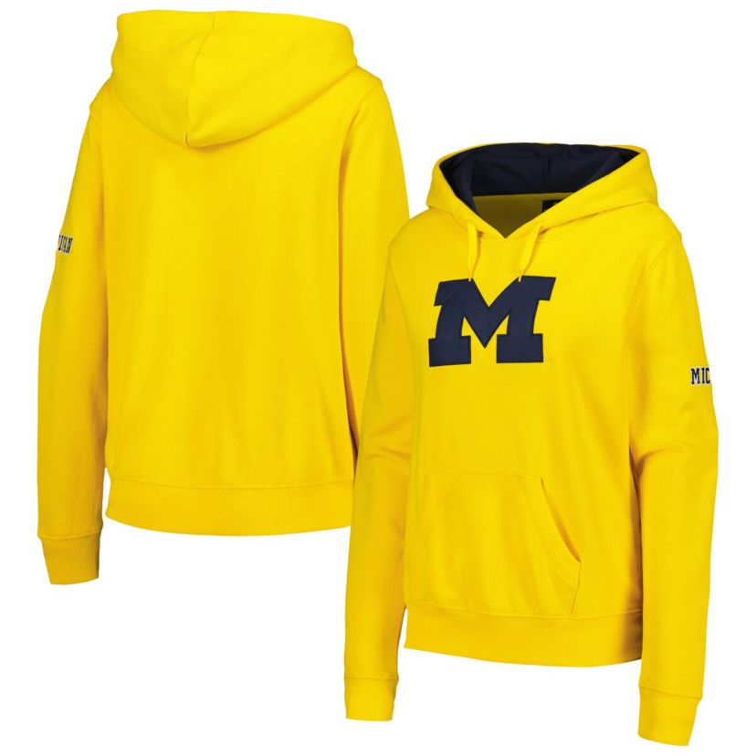NCAA Michigan Wolverines Team Big Logo Pullover Hoodie