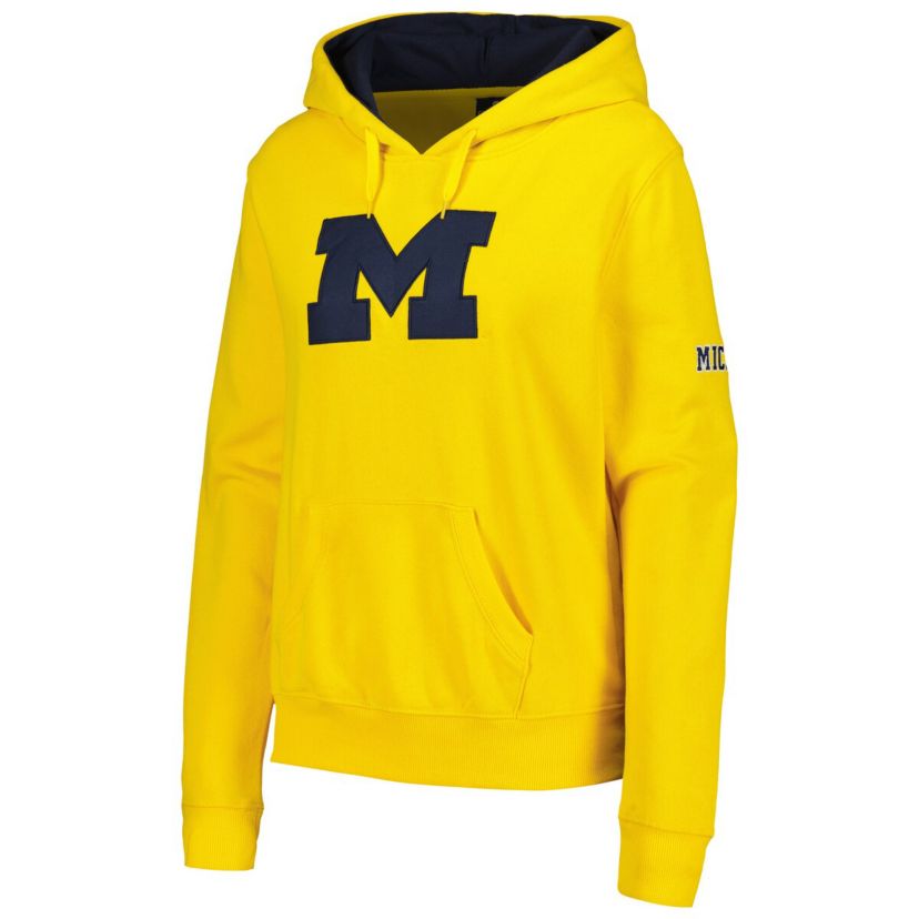 NCAA Michigan Wolverines Team Big Logo Pullover Hoodie