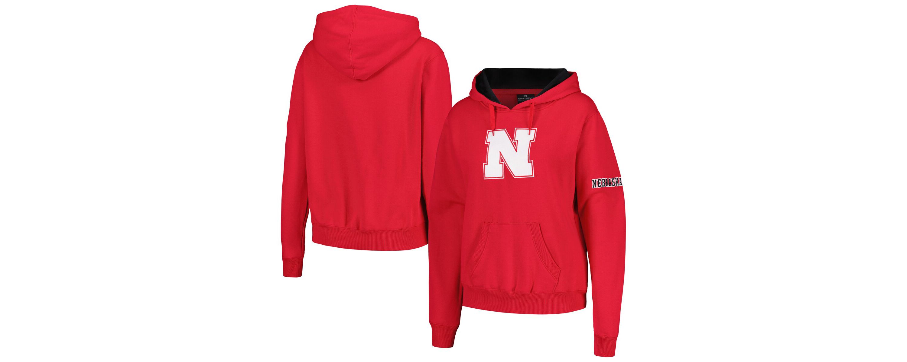 NCAA Nebraska Huskers Team Big Logo Pullover Hoodie