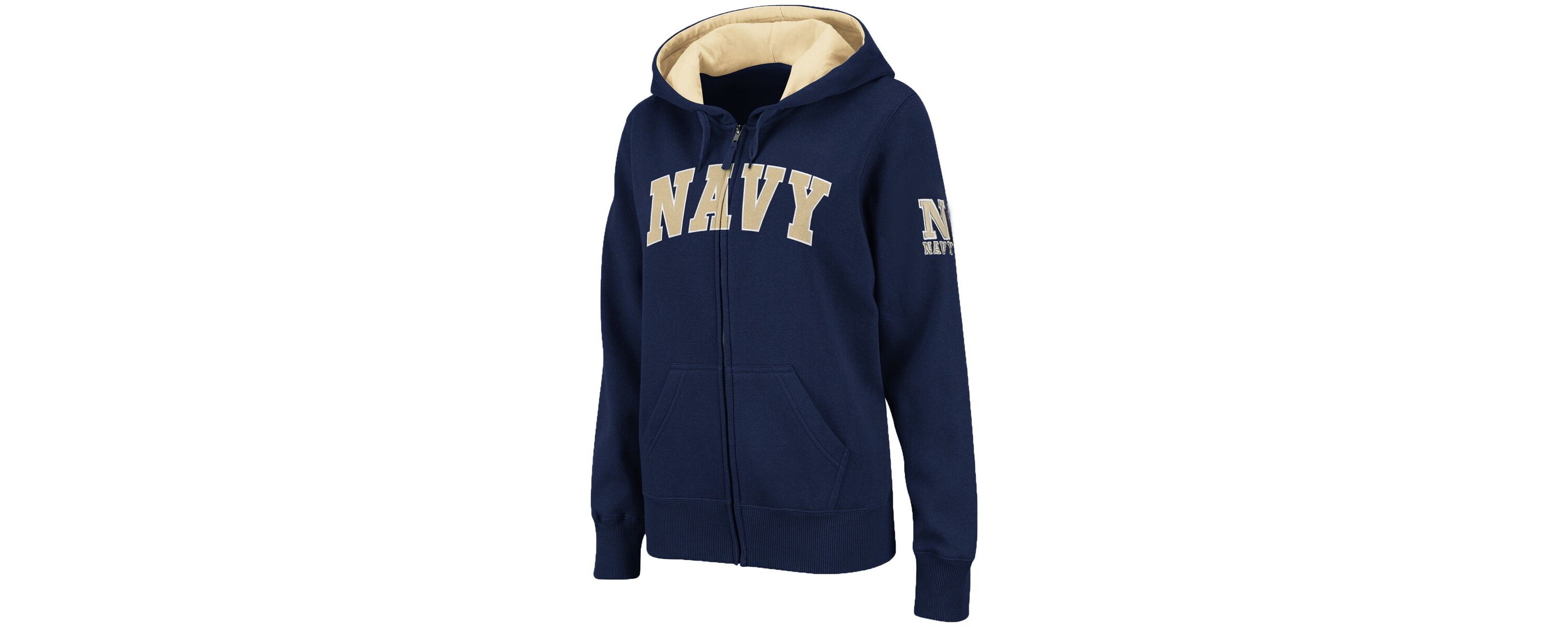 Navy Midshipmen NCAA Midshipmen Arched Name Full-Zip Hoodie