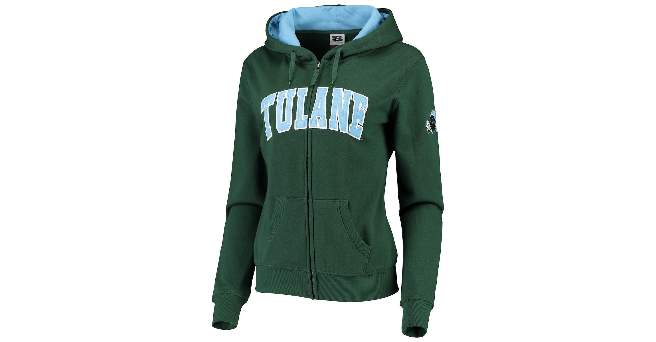 Tulane Green Wave NCAA Tulane Wave Arched Name Full-Zip Hoodie