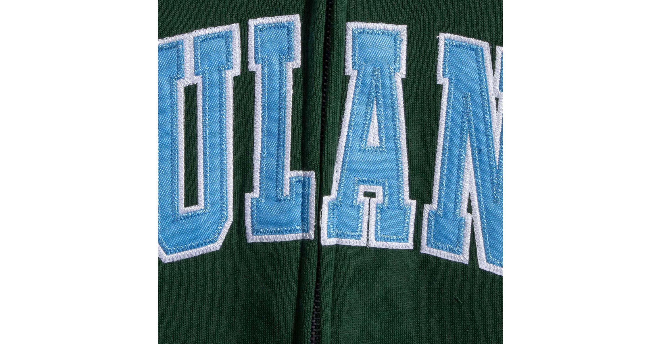 Tulane Green Wave NCAA Tulane Wave Arched Name Full-Zip Hoodie