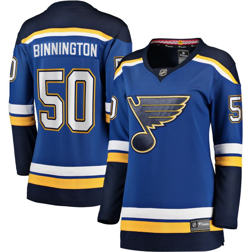 NHL Fanatics Jordan Binnington St. Louis Blues Home Breakaway Player Jersey