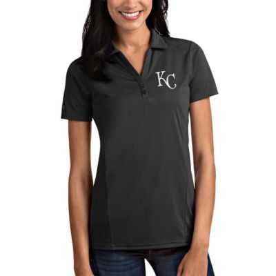 Antigua MLB Kansas City Royals Tribute Polo - Gray, XXL