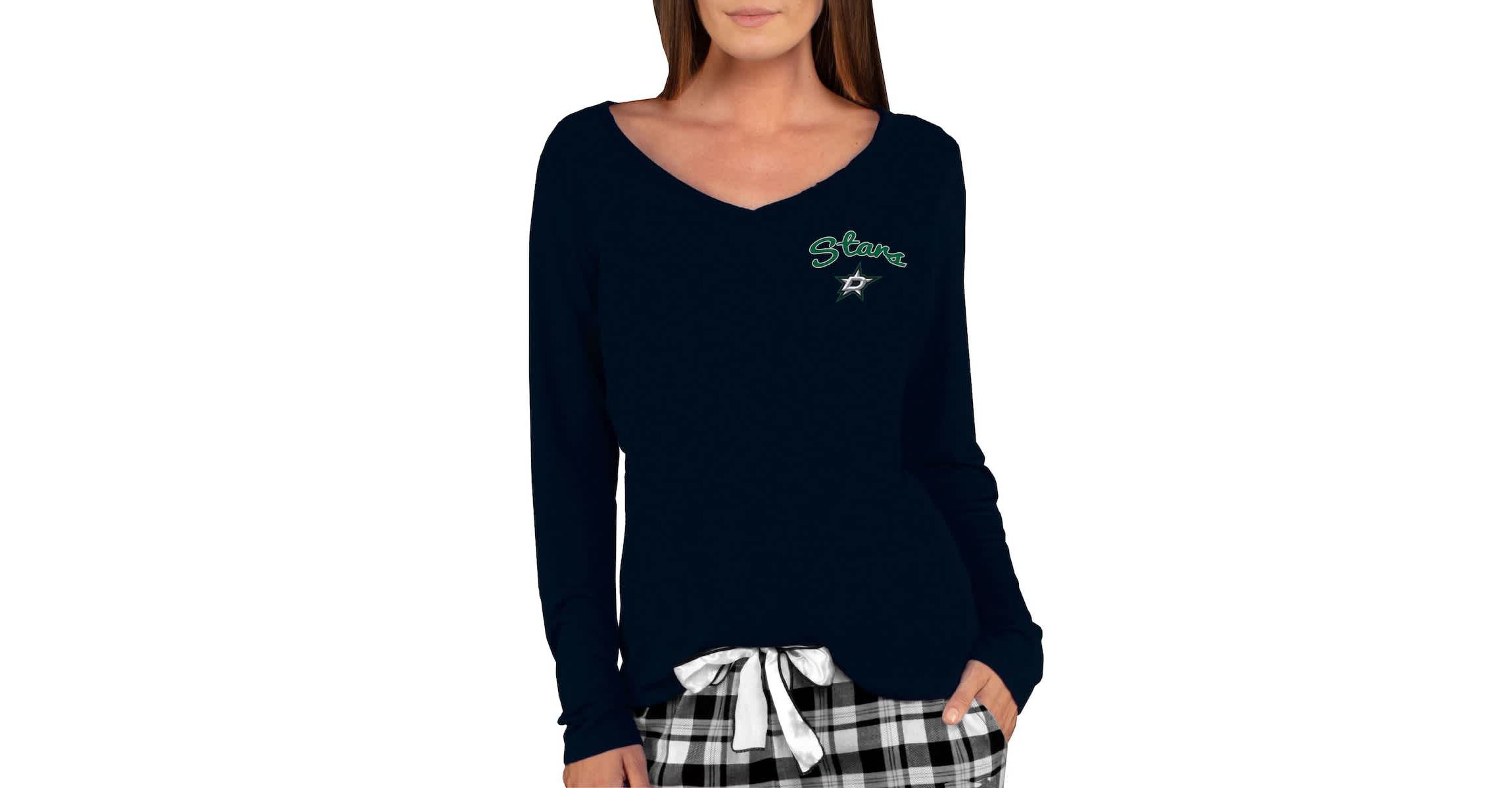 NHL Dallas Stars Marathon Knit Long Sleeve V-Neck Top