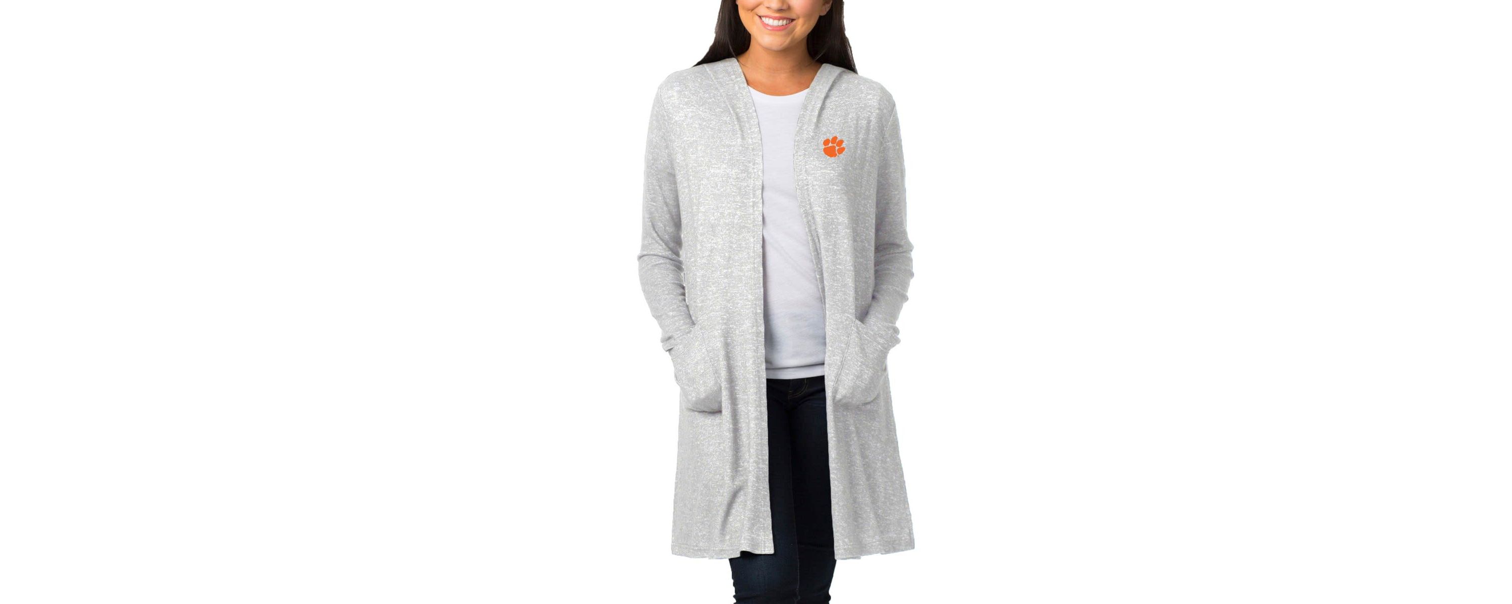 NCAA ed Clemson Tigers Cuddle Soft Duster Cardigan