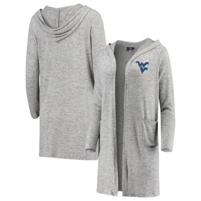 Boxercraft NCAA ed West Virginia Mountaineers Cuddle Soft Duster Tri-Blend Hooded Cardigan