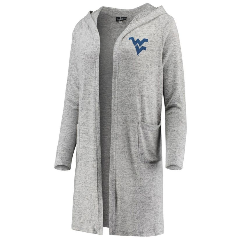 NCAA ed West Virginia Mountaineers Cuddle Soft Duster Tri-Blend Hooded Cardigan