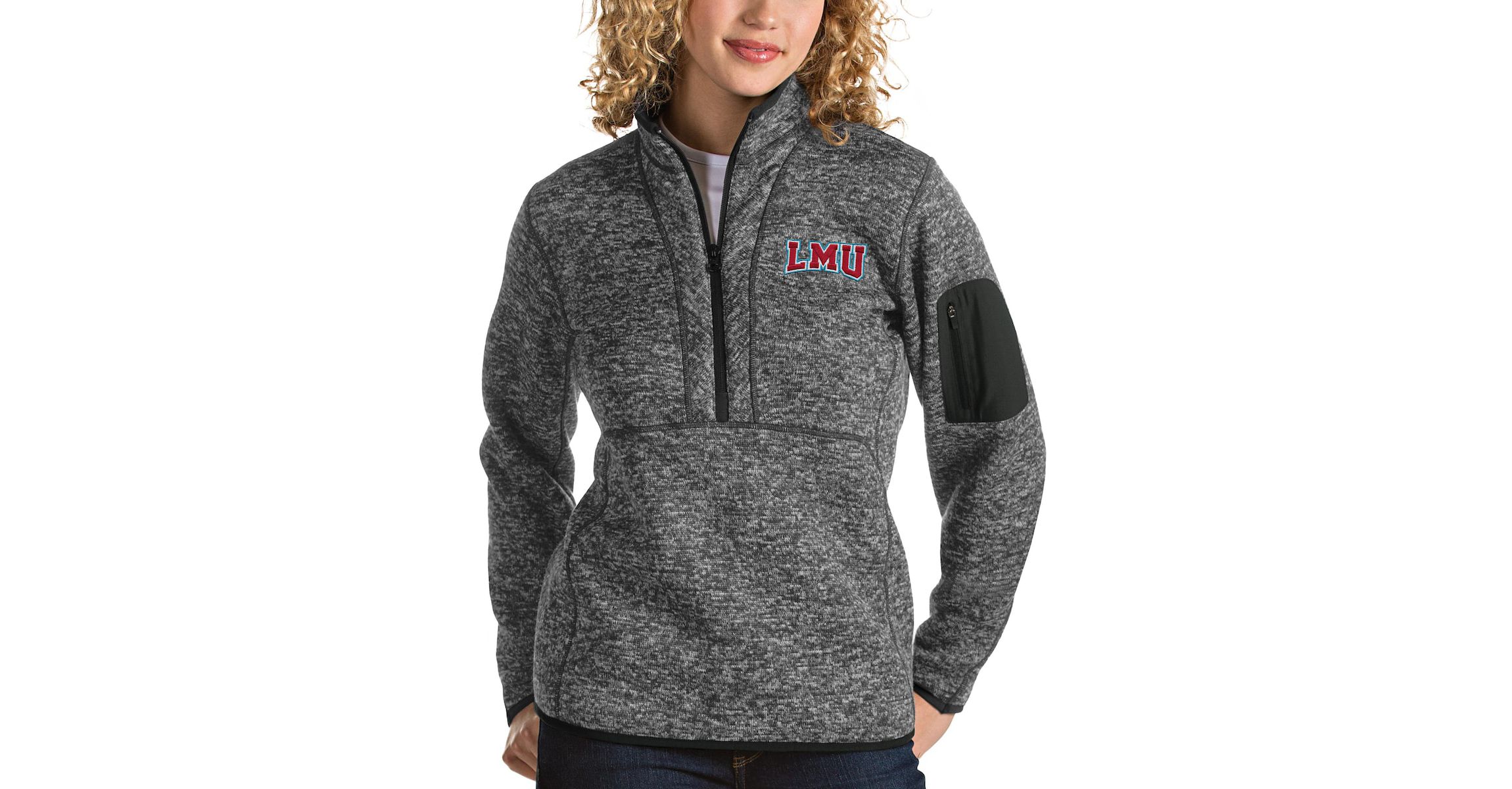 NCAA Loyola Marymount Lions Fortune Half-Zip Pullover Sweater - Black
