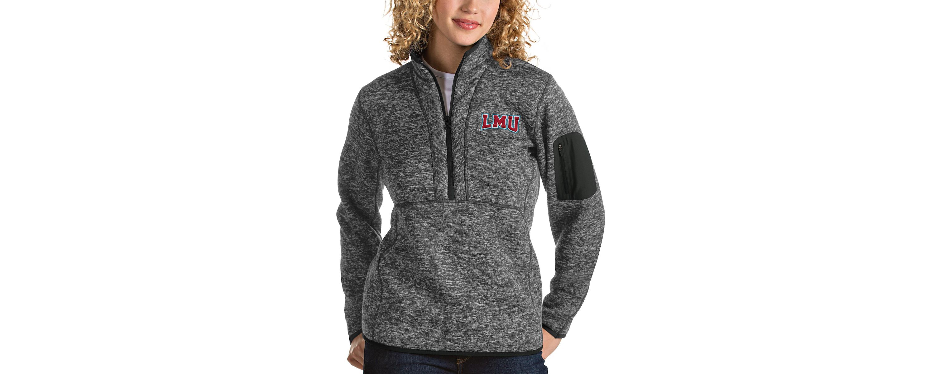 NCAA Loyola Marymount Lions Fortune Half-Zip Pullover Sweater - Black