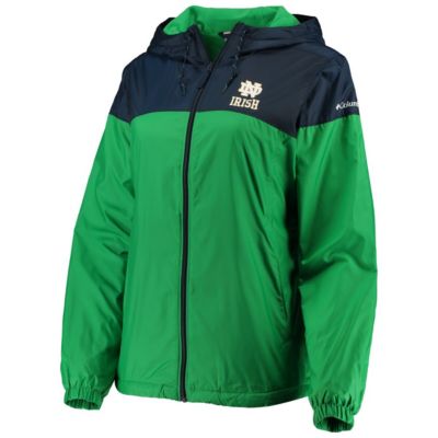 NCAA Green/Navy Notre Dame Fighting Irish Flash Forward Lined Full-Zip Windbreaker Jacket