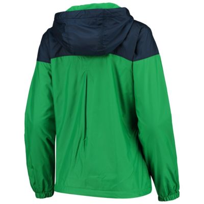 NCAA Green/Navy Notre Dame Fighting Irish Flash Forward Lined Full-Zip Windbreaker Jacket