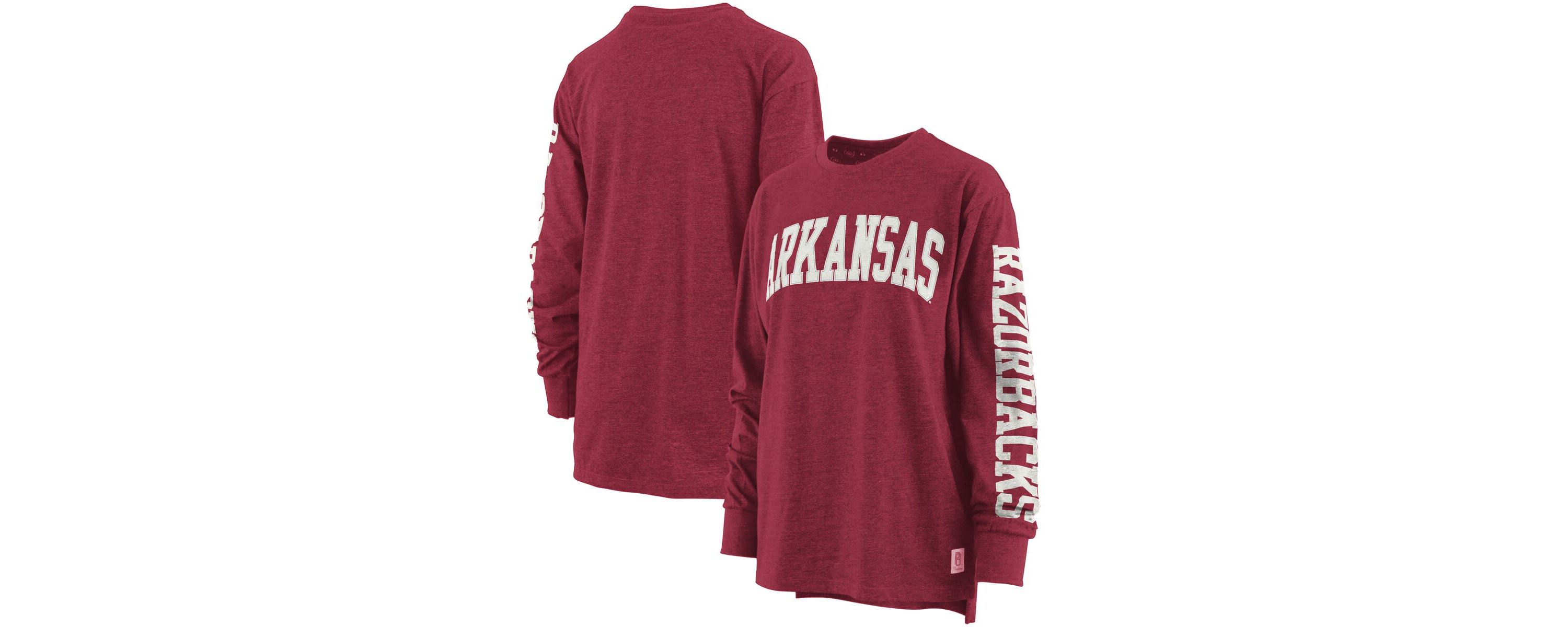 NCAA ed Arkansas Razorbacks Two-Hit Canyon Long Sleeve T-Shirt