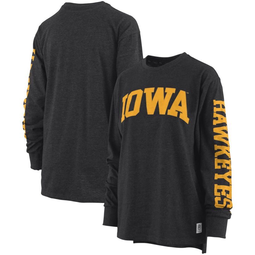 NCAA ed Iowa Hawkeyes Two-Hit Canyon Long Sleeve T-Shirt