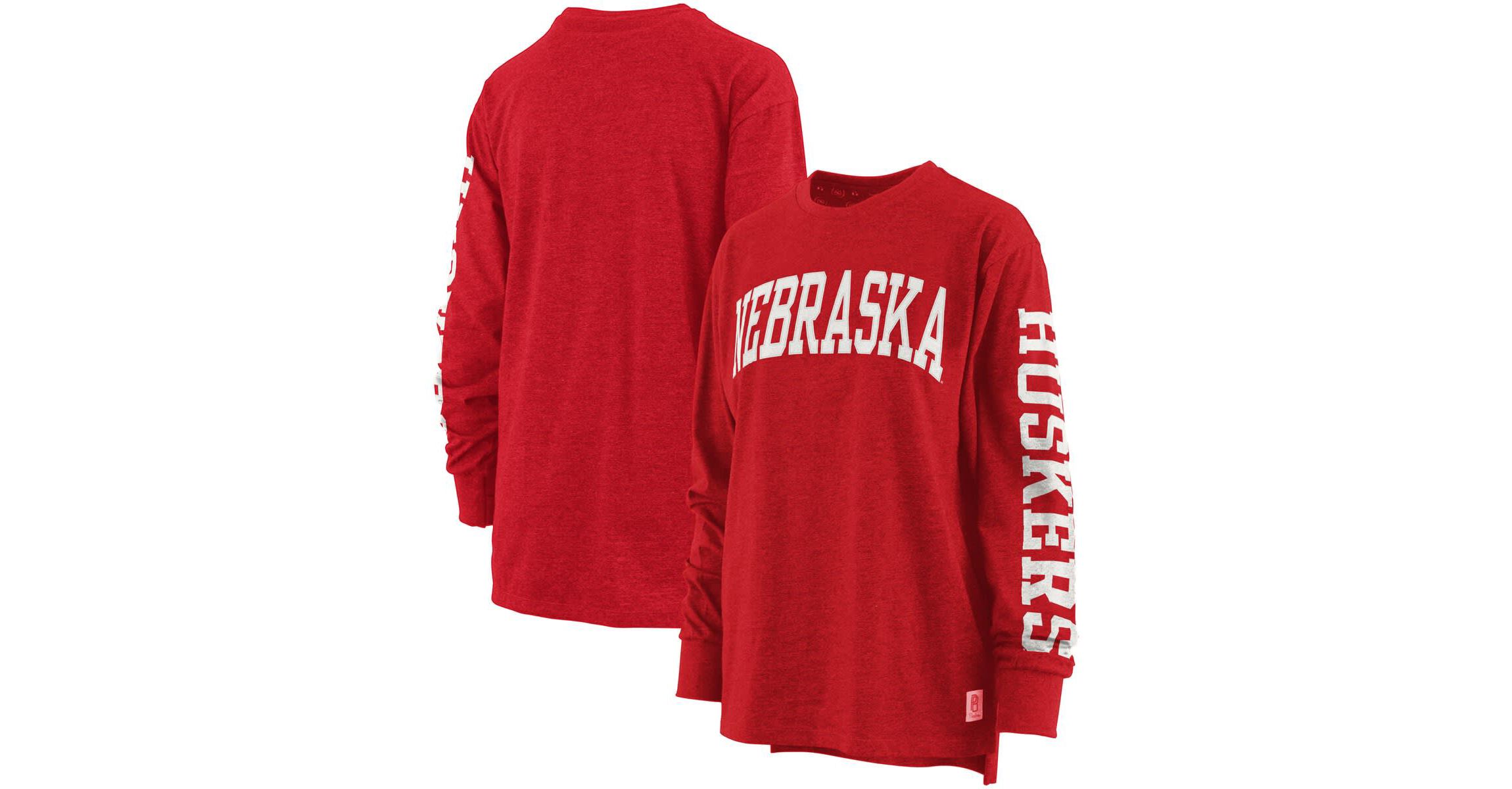 NCAA ed Nebraska Huskers Two-Hit Canyon Long Sleeve T-Shirt