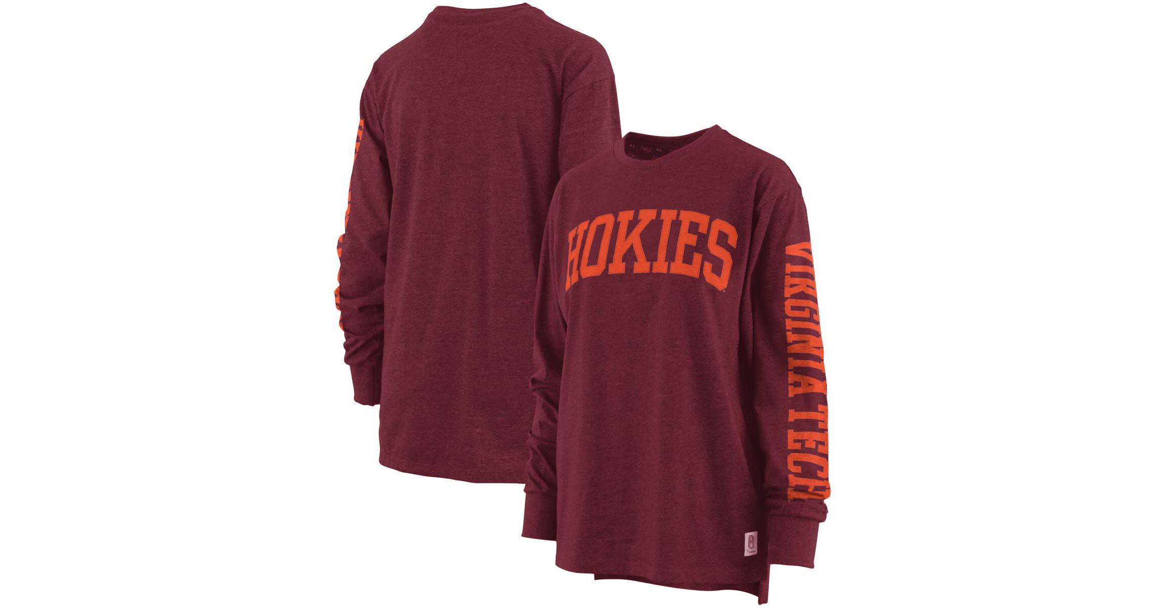 NCAA ed Virginia Tech Hokies Two-Hit Canyon Long Sleeve T-Shirt