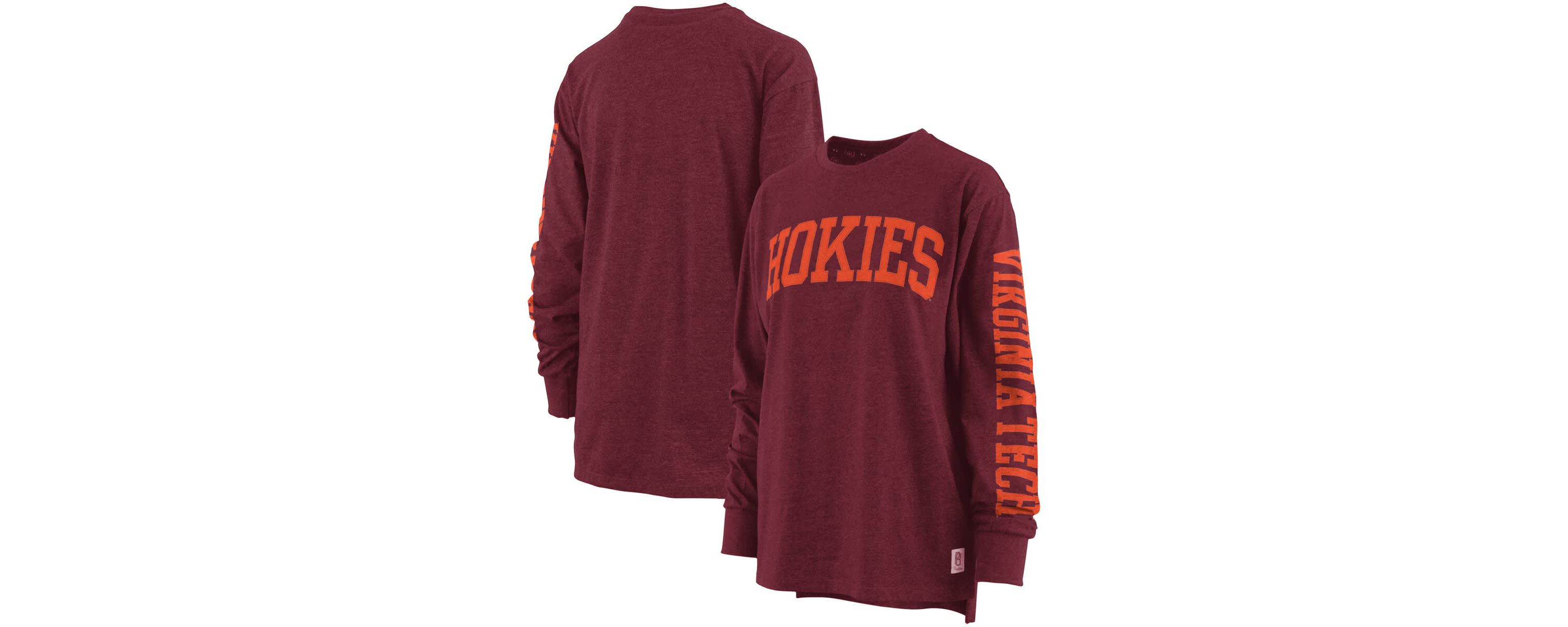 NCAA ed Virginia Tech Hokies Two-Hit Canyon Long Sleeve T-Shirt
