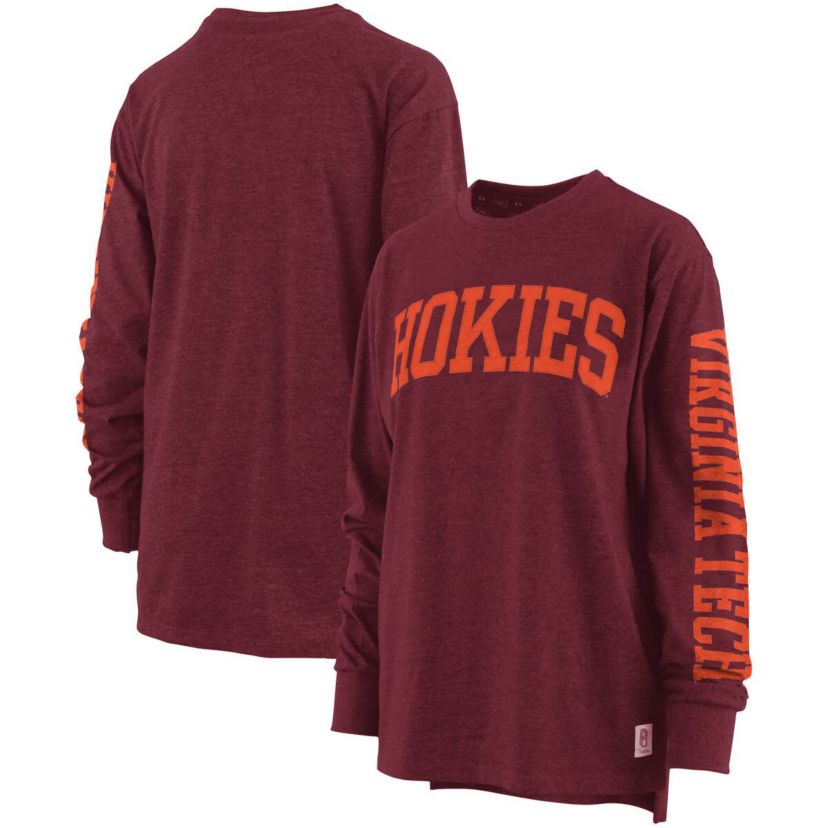 NCAA ed Virginia Tech Hokies Two-Hit Canyon Long Sleeve T-Shirt